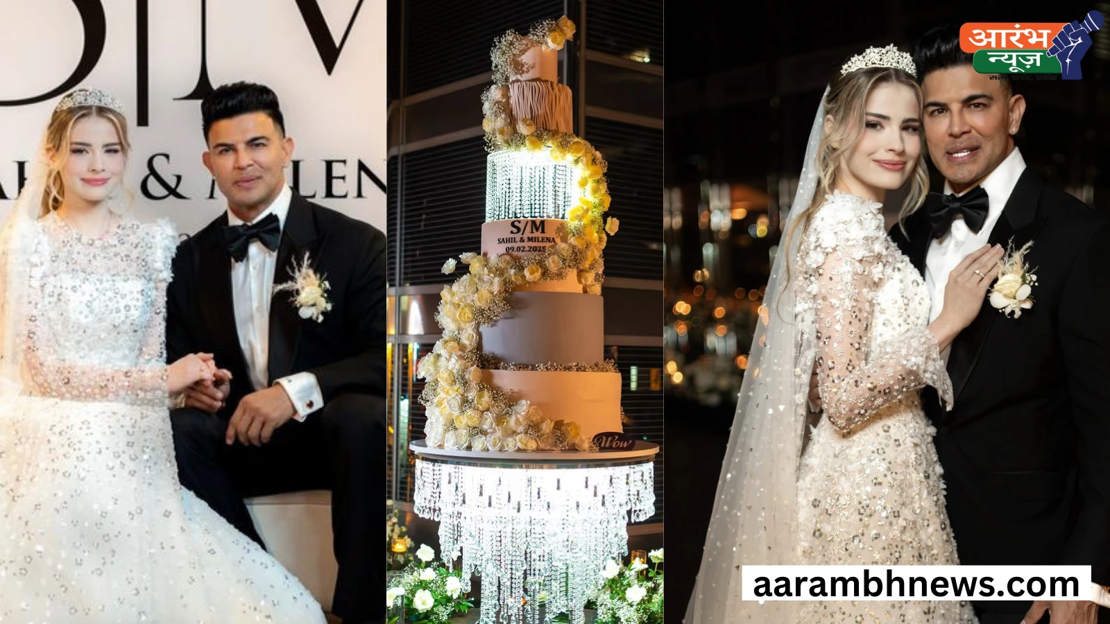 Sahil Khan Wedding: साहिल खान ने 26 साल छोटी मिलेना एलेक्जेंड्रा से बुर्ज खलीफा में रचाई शादी, सोशल मीडिया पर छाए 1 Sahil Khan Wedding
