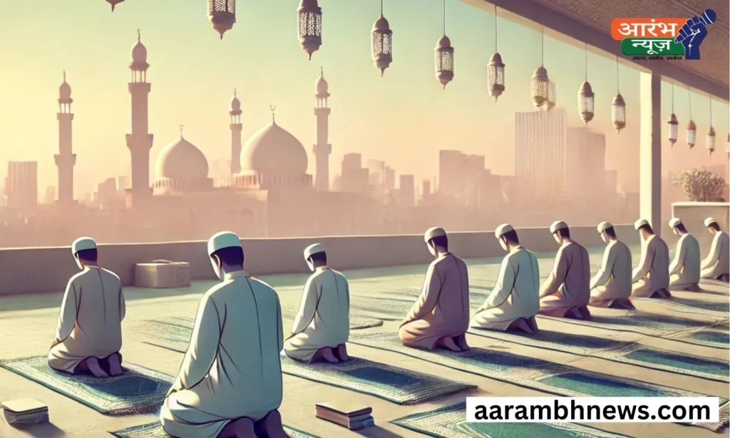 Namaz Offered On Roads Row