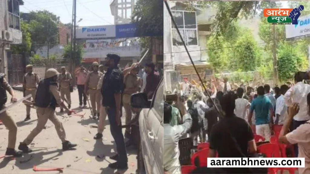 Rana Sanga controversy: राणा सांगा को "गद्दार" कहने वाले सपा संसद के घर करणी सेना ने किया हमला, झड़प में पुलिसकर्मी हुए घायल 1 Rana Sanga controversy