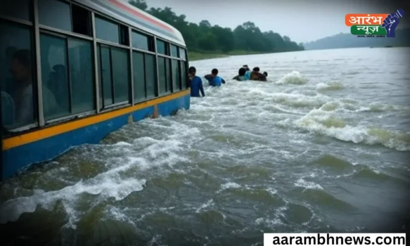 Rudraprayag accident चारधाम यात्रियों से भरी बस अलकनंदा नदी में गिरी, 1 की मौत, 10 लापता