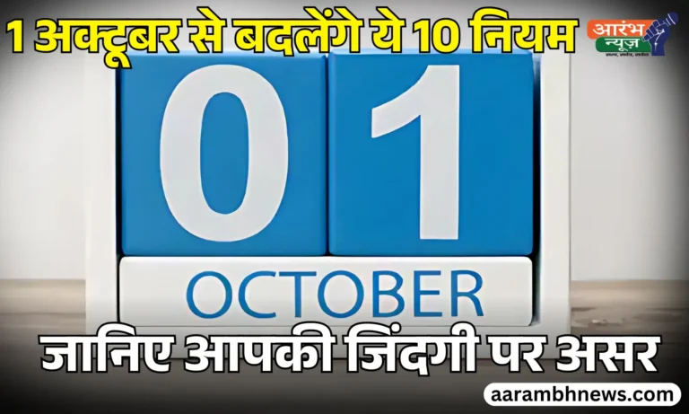 Rules Changing from 1st October 2025 NPS, IRCTC, UPI, LPG Cylinder Price और Loan EMI पर असर