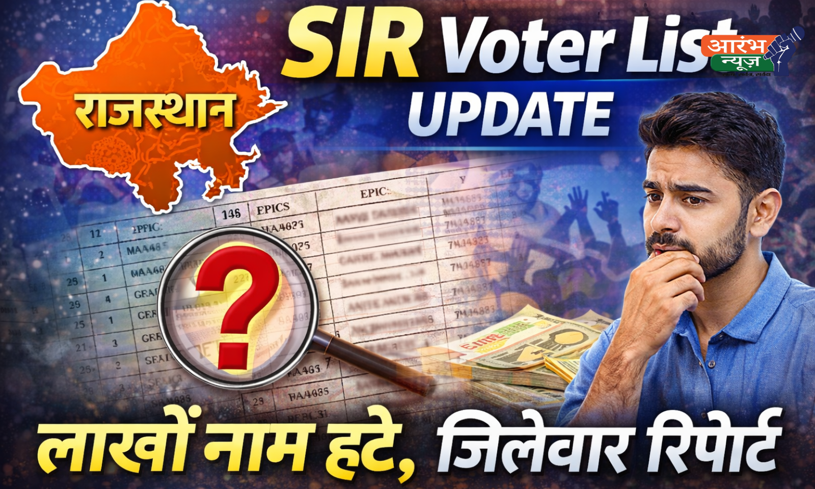 Rajasthan SIR Voter List विशेष गहन पुनरीक्षण के बाद लाखों नाम हटे, जिलेवार पूरी स्थिति