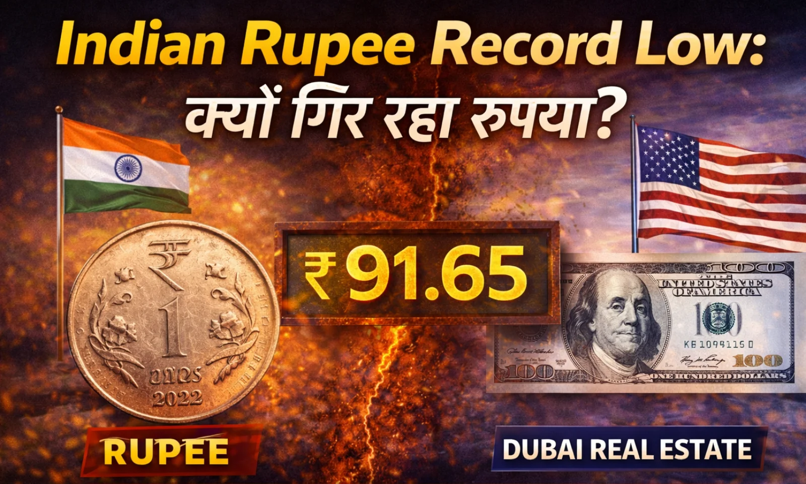 Indian Rupee Record Low: डॉलर के मुकाबले ऐतिहासिक गिरावट, रुपये पर क्यों बढ़ा दबाव?
