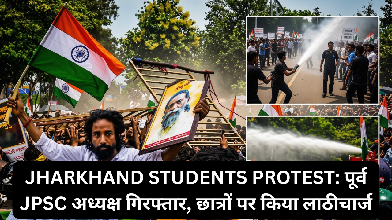 झारखंड छात्र आंदोलन: पूर्व JPSC अध्यक्ष गिरफ्तार, छात्रों पर किया लाठीचार्ज