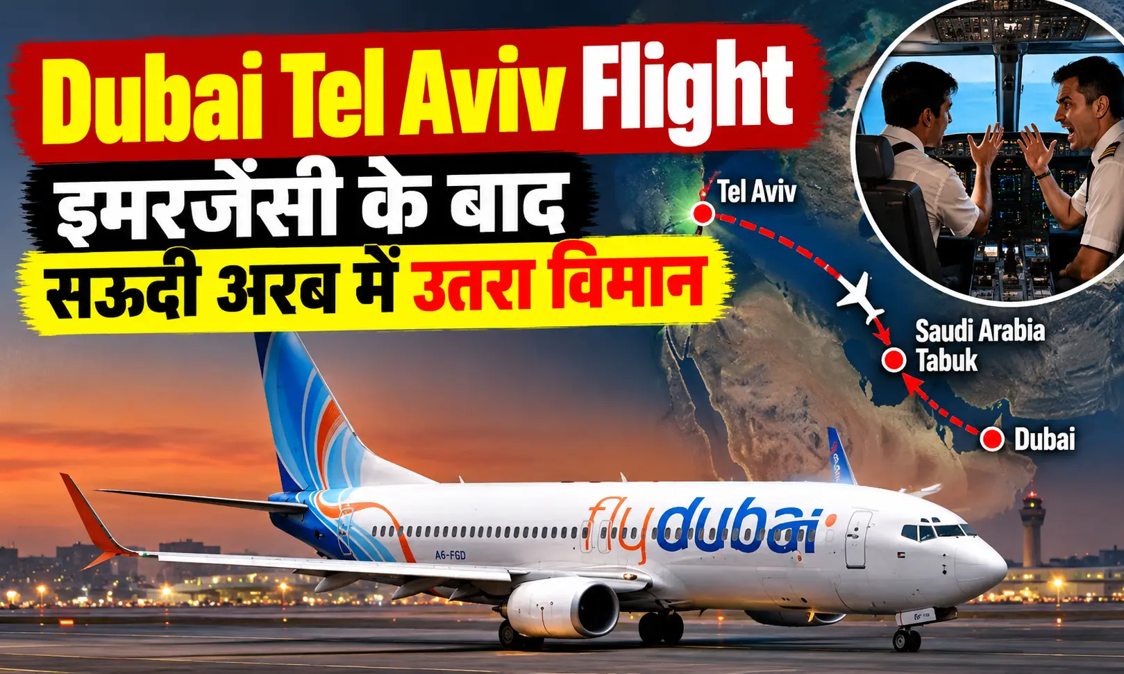 Dubai Tel Aviv Flight emergency landing Saudi Arabia