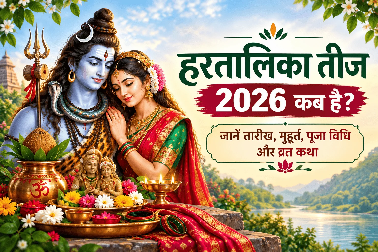 Haritalika Teej 2026 Worship of Lord Shiva and Goddess Parvati