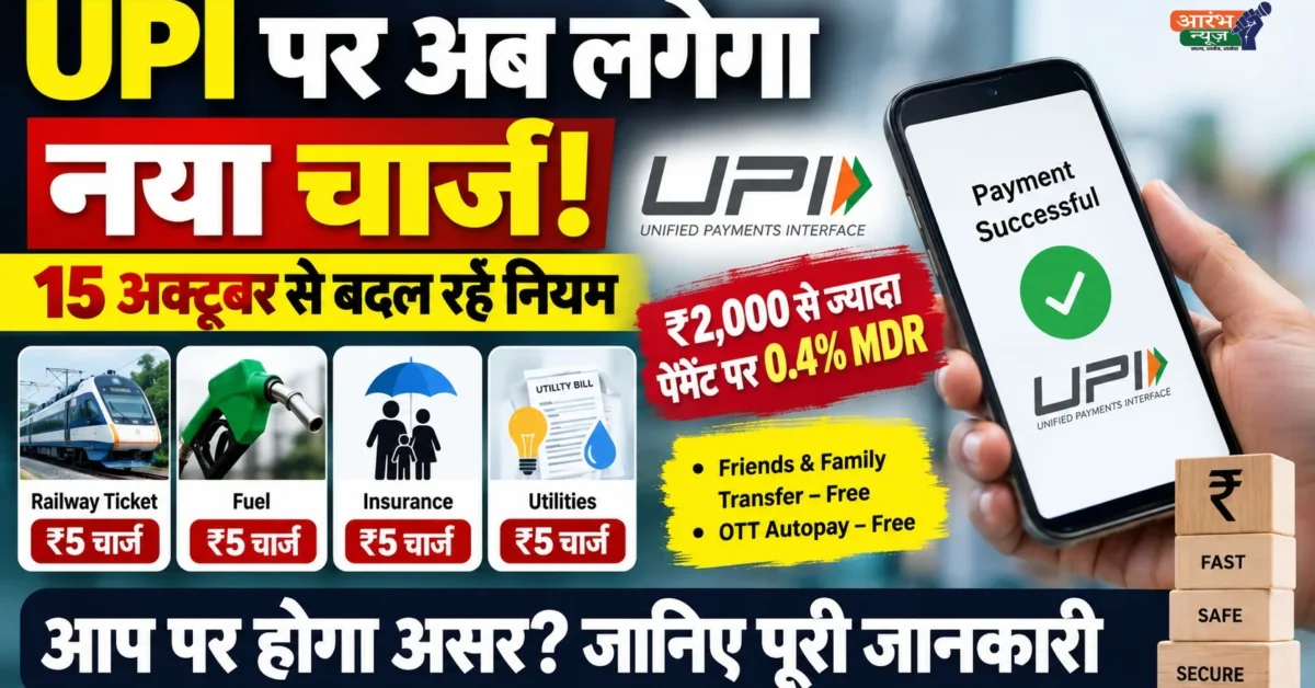 UPI Charges From October 15: ₹2,000 से ज्यादा पेमेंट पर नया नियम