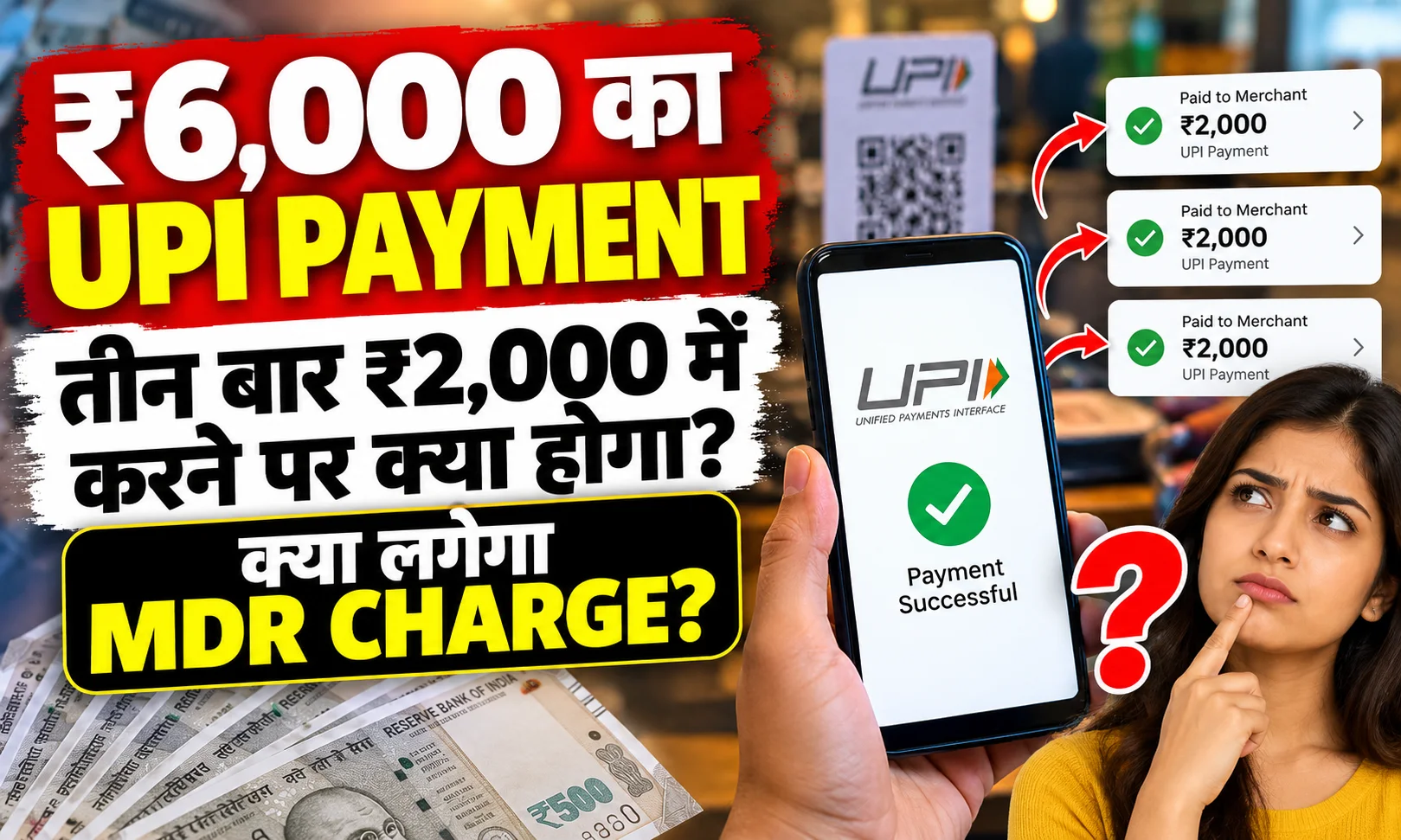 UPI Payment Split: ₹6,000 को 3 बार ₹2,000 करने पर क्या होगा? जानिए MDR Rule