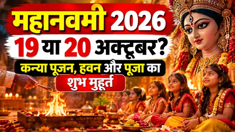 Maha Navami 2026 date and Kanya Pujan muhurat